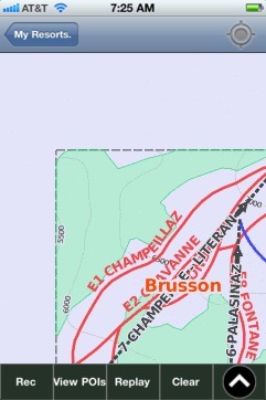 Brusson ski map - iPhone Ski App