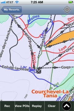 Courchevel-La Tania ski map - iPhone Ski App