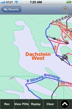 Dachstein West ski map - iPhone Ski App