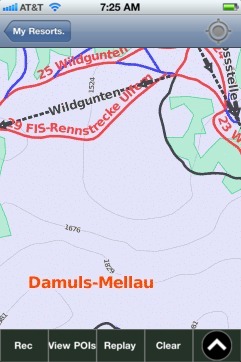 Damuls-Mellau ski map - iPhone Ski App