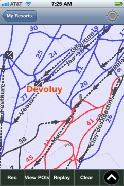 Devoluy ski map - iPhone Ski App