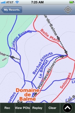 Domaine de Balme ski map - iPhone Ski App