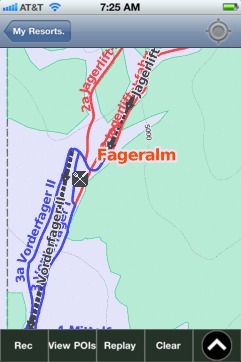 Fageralm ski map - iPhone Ski App