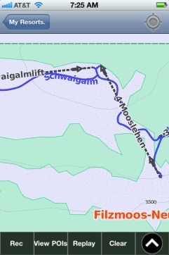 Filzmoos-Neuberg ski map - iPhone Ski App