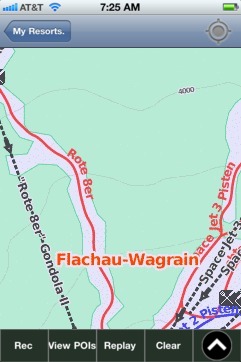 Flachau-Wagrain ski map - iPhone Ski App