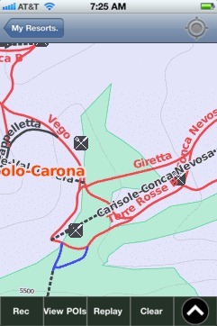 Foppolo-Carona ski map - iPhone Ski App