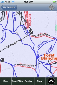 Foret Blanche(Vars Risoul) ski map - iPhone Ski App