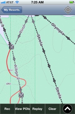 Gazprom Laura ski map - iPhone Ski App