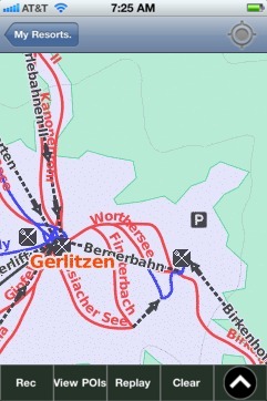 Gerlitzen ski map - iPhone Ski App