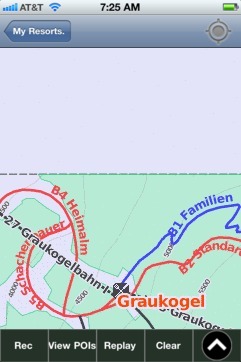 Graukogel ski map - iPhone Ski App
