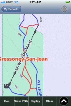 Gressoney-San-Jean ski map - iPhone Ski App