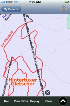 Hintertuxer Gletscher ski map - iPhone Ski App