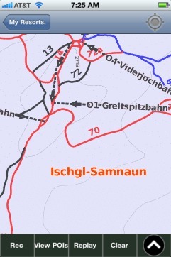 Ischgl-Samnaun ski map - iPhone Ski App
