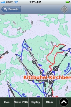 Kitzbuhel-Kirchberg-Gaisberg ski map - iPhone Ski App