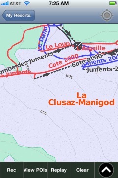 La Clusaz-Manigod ski map - iPhone Ski App