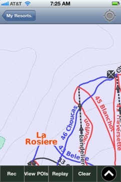 La Rosiere ski map - iPhone Ski App