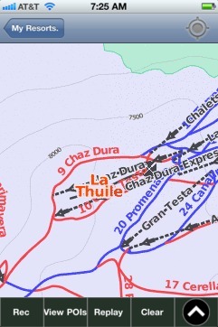 La Thuile ski map - iPhone Ski App