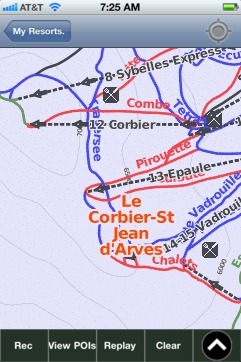Le Corbier-St Jean d'Arves ski map - iPhone Ski App