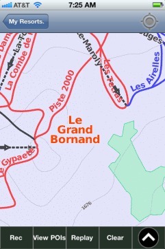 Le Grand Bornand ski map - iPhone Ski App