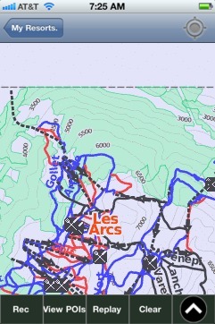 Les Arcs ski map - iPhone Ski App