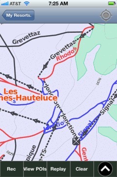 Les Contamines-Hauteluce ski map - iPhone Ski App