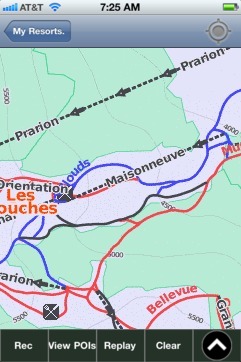 Les Houches ski map - iPhone Ski App