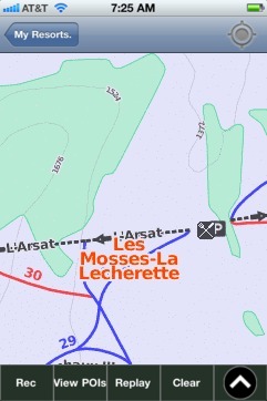 Les Mosses-La Lecherette ski map - iPhone Ski App