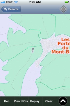 Les Portes du Mont-Blanc ski map - iPhone Ski App