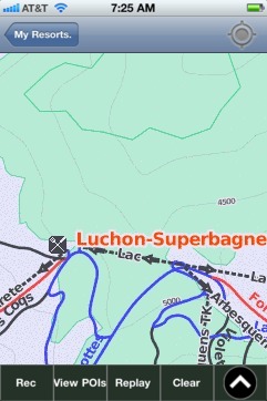 Luchon-Superbagneres ski map - iPhone Ski App