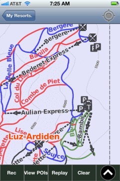 Luz-Ardiden ski map - iPhone Ski App