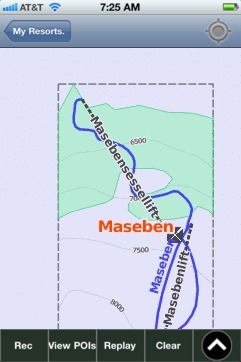 Maseben ski map - iPhone Ski App