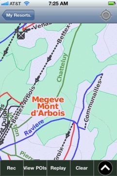 Megeve Mont d'Arbois ski map - iPhone Ski App