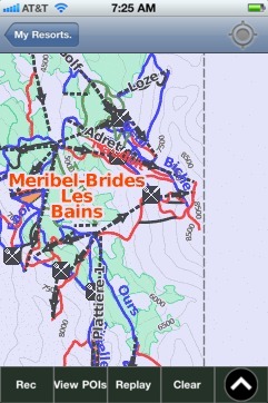 Meribel-Brides Les Bains ski map - iPhone Ski App