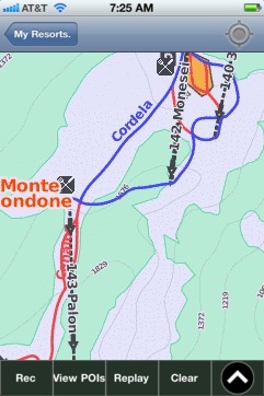 Monte Bondone ski map - iPhone Ski App