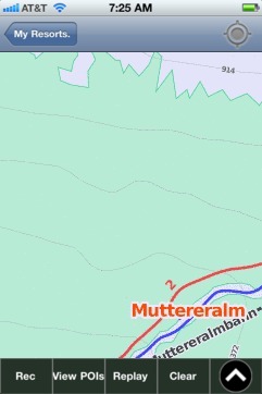 Muttereralm ski map - iPhone Ski App