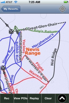 Nevis Range ski map - iPhone Ski App