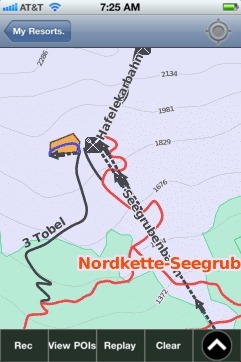 Nordkette-Seegrube ski map - iPhone Ski App