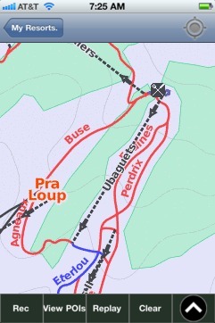 Pra-Loup ski map - iPhone Ski App
