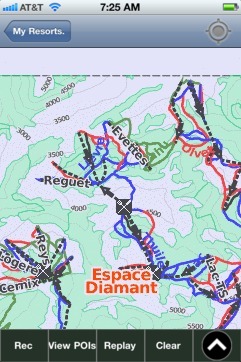 Espace Diamant ski map - iPhone Ski App