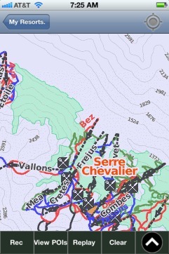 Serre Chevalier ski map - iPhone Ski App