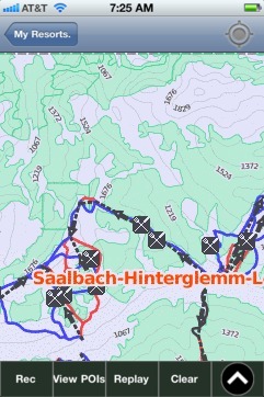 Saalbach-Hinterglemm-Leogang ski map - iPhone Ski App