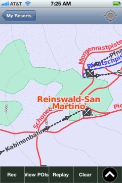 Reinswald-San Martino ski map - iPhone Ski App