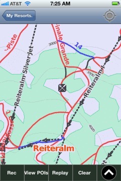 Reiteralm ski map - iPhone Ski App