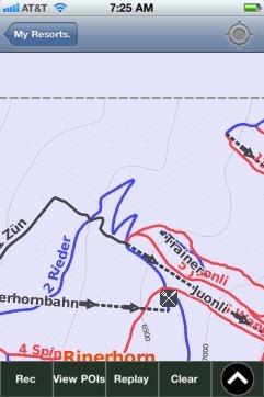 Rinerhorn ski map - iPhone Ski App