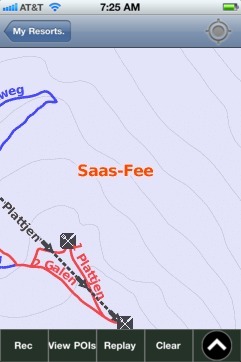 Saas-Fee ski map - iPhone Ski App