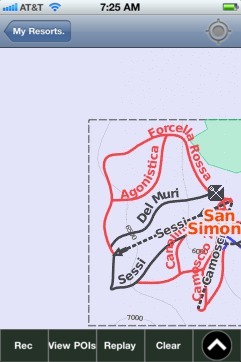 San Simone ski map - iPhone Ski App