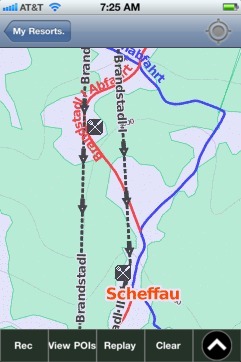 Scheffau ski map - iPhone Ski App