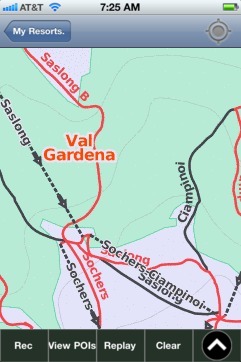 Val Gardena ski map - iPhone Ski App