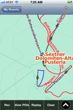Sextner Dolomiten-Alta Pusteria ski map - iPhone Ski App