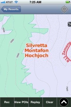 Silvretta Montafon Hochjoch ski map - iPhone Ski App